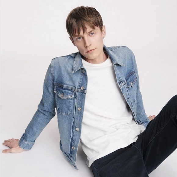Rag & Bone Definitive Jean Jacket Blue Fire Island Size Small - Picture 5 of 15
